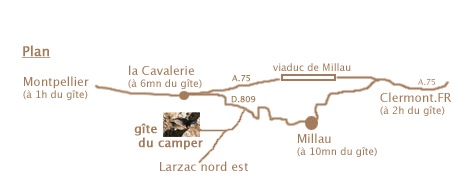 accès gite du camper du larzac